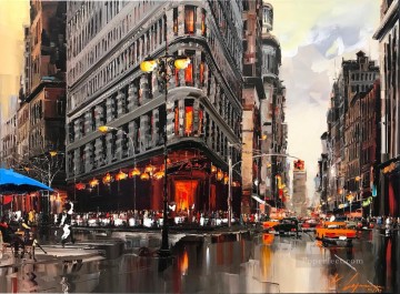 Impresionismo Painting - Nueva York 3 Kal Gajoum por cuchillo
